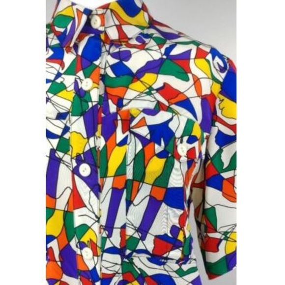 VTG 80s Francesca of Damon 100% Silk RAD Blouse 6 - Picture 3 of 8